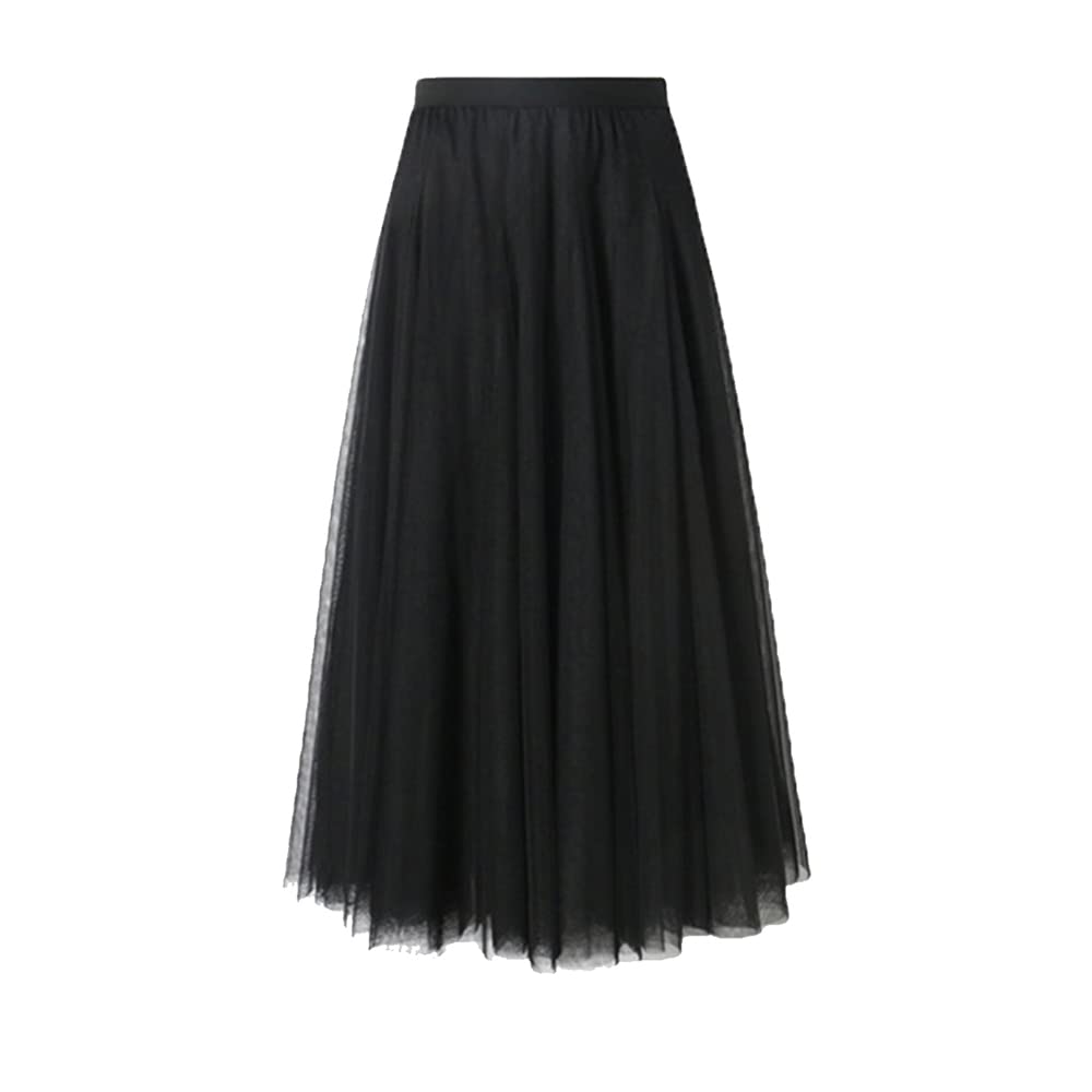 【送料無料】 スカート レディース プリーツ チュールスカート ロング丈 ロングスカート 無地 レース ..