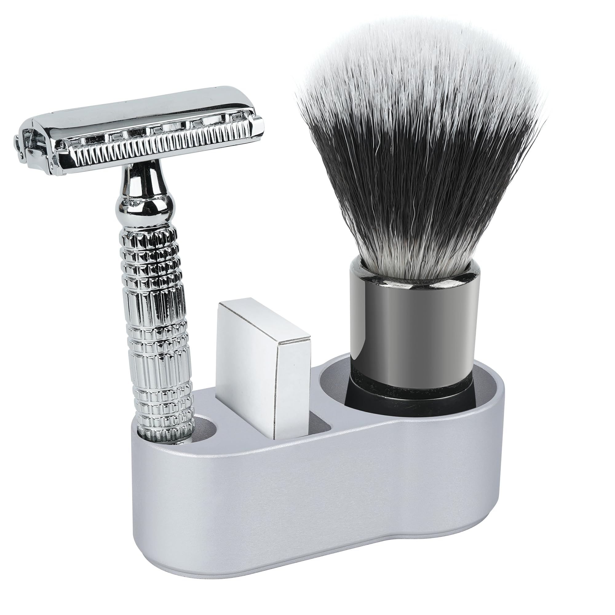 【送料無料】Linkidea アルミ製 メンズシェービングカミソリスタンドホルダー 直径0.5インチ (14mm) ブラシ&ブレードオーガナイザー Merkur...