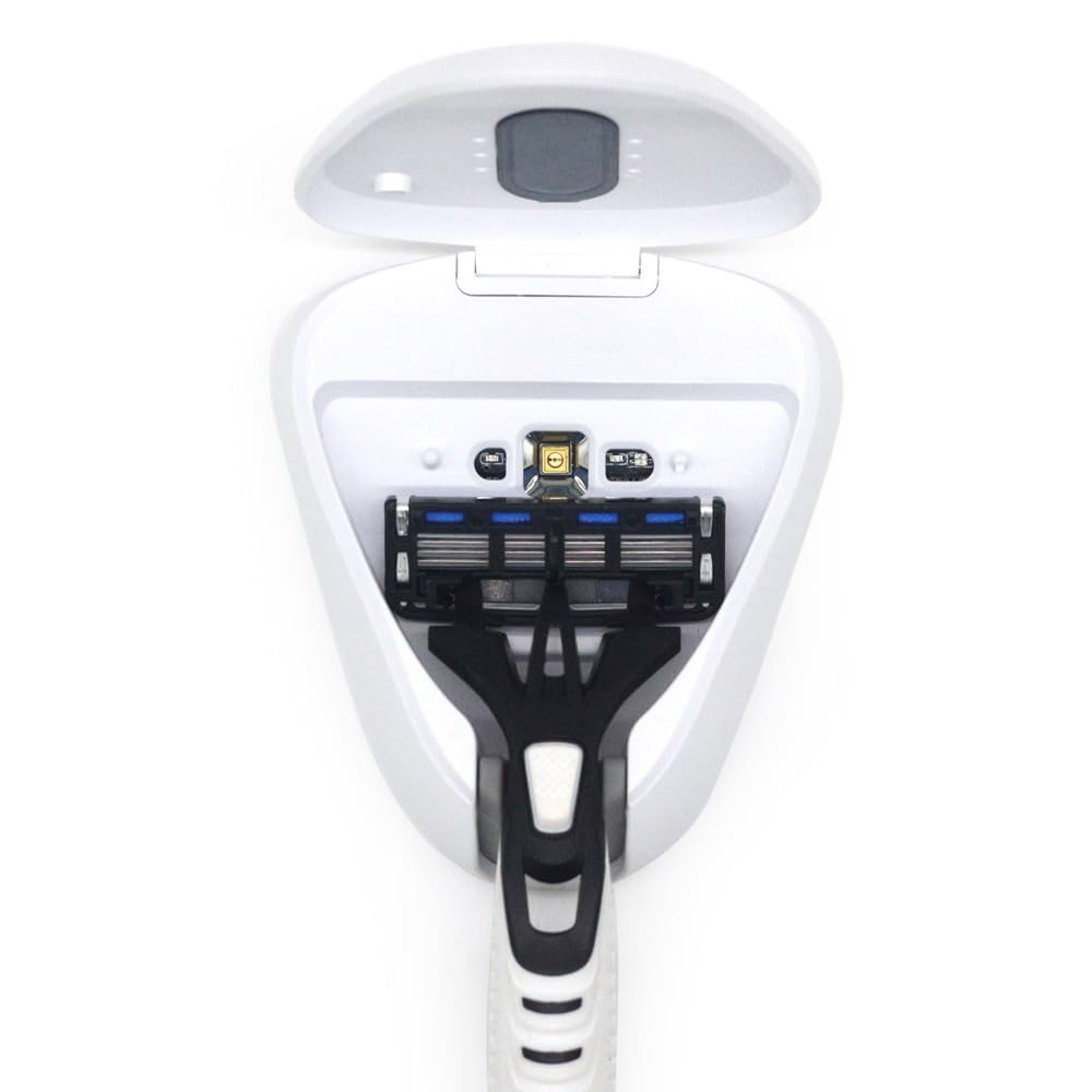 【送料無料】FlukeForest(フルークフォレスト) 防水 カミソリ キャップ IPX7 コンパクト 携帯用 シェーバー 充電式 ケース FF-RS02 色：ホワイト