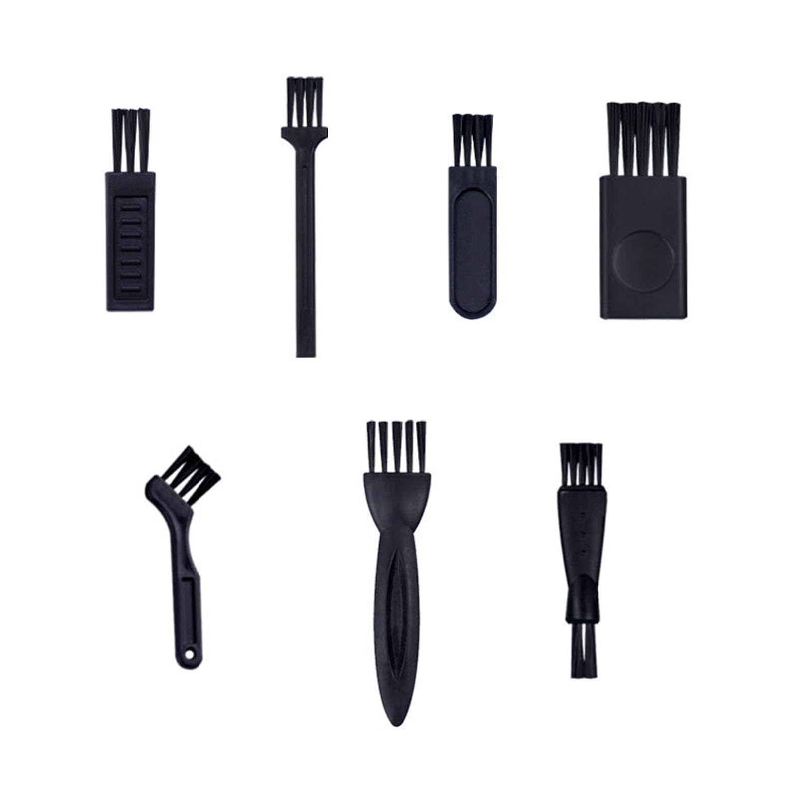 【送料無料】シェーバーブラシ ニングブラシリクリーニングブラシ 7点セット 色：ブラック