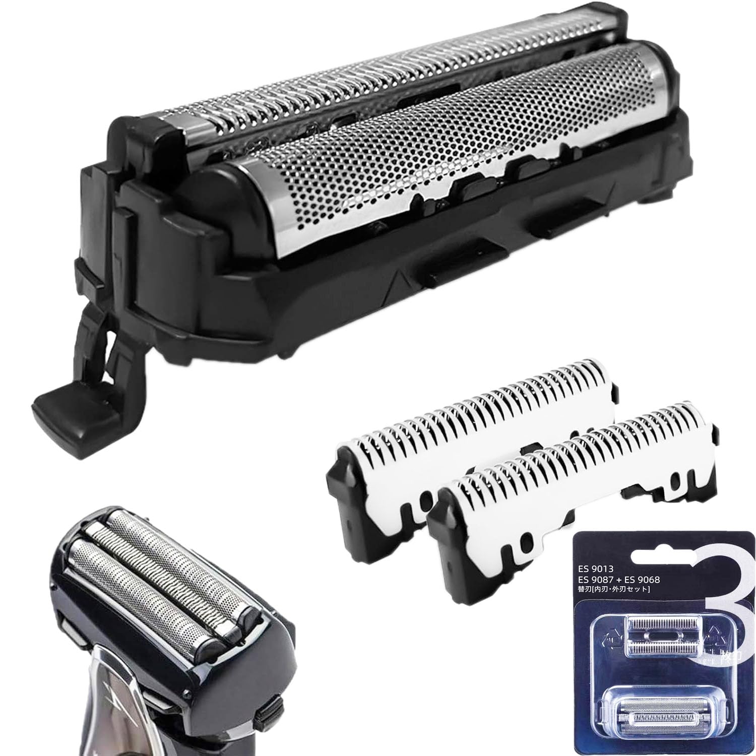 【送料無料】ES9013 メンズ シェーバー 外刃 ES9087 内刃 ES9068 セット一体型 髭剃り 替刃 替え刃 互換品,パナソニックシェーバー に対応...