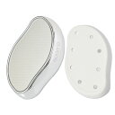 【送料無料】G.Liane ナノガラス製かかと削り・足 ヤスリ - クリスタルガラス製角質取り 足乾燥・湿気両用 ハートスキン用 色:銀