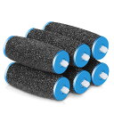 【送料無料】交換用 付け替え用ロー 電動角質リムーバー ダイヤモンド リフィル 交換用 付け替え用ローラーヘッドダイヤモンド 粗め 6コ入 色:GIOECRY