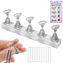 【送料無料】【BEAUTY PLAYER】ネイルスタンド チップスタンド ネイル 台座 磁気 アクリルマニキュア工具 色:シルバー+シート、サイズ:1セット