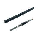 【送料無料】筆おき ネイル、アクリル筆ネイル、ネイル ブラシ 平筆 ネイルアートブラシ キャップ付き キラキラ 平筆 ライン スカルプ 2way ネイル筆 ネイルアートペン マニキュアツール ジェルネイル 色:ブラック、サイズ:1個 (x 1)