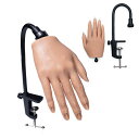 【送料無料】Naochi シリコン製女性手模型ネイルハンド 練習用マネキン ハンドモデル 可動 実物大 アクリルネイル ジェルネイル対応 ネイルアート練習ツール 初心者 プロ向け マニキュア ネイルケア用品Q02-S18 (3#, 左手) 色:ブラック