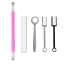 【送料無料】supbel キャッツアイ専用磁石ツール マグネットダブルヘッド 花柄3Dキャットアイ磁気 超強力 3D ネット ネイルアートツール スティック マニキュアツール カラージェル 猫の目のような効果 (1セット) 色:1セット