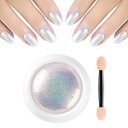 【送料無料】オーロラネイルパウダー ミラーパウダー パール偏光マニキュア ネオンシェルネイルパウダー 工房用品 色:B