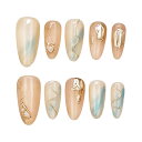 【送料無料】farfarflame 手作り ネイルチップ ショート ミディアム 人気 和風 オーバル 3D ダイヤモンド 光沢 おしゃれ かわいい デザイン お花見 花火大会 卒業 入園 成人式 パーティー つけ爪 10枚入 色:水色イメージ、サイズ:S