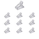 【送料無料】透明爪クリップ爪固定クリッププラスチックUVジェルツールは、ジェル爪の急速な爪延長爪固定クリップ(透明10個セット)の構築に適している 色:透過性