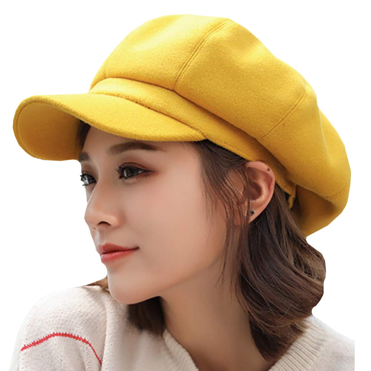 【送料無料】WHITE FANG(ホワイトファング) キャスケット 帽子 秋冬 防寒 ウール ハット キャップ おしゃれ レディース CA331 色:08:イエ...