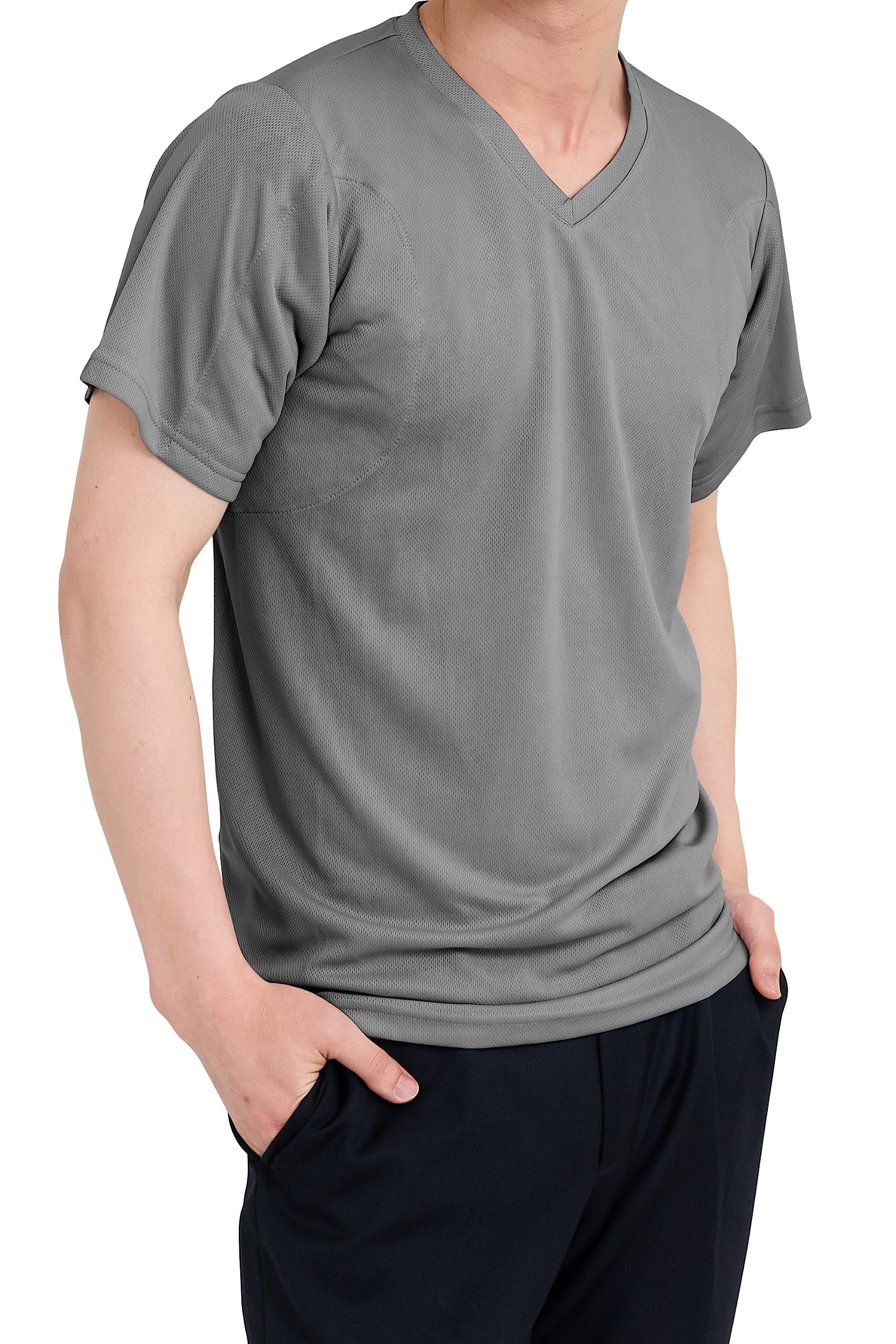 【送料無料】[キュライン] 脇汗 インナー メンズ 脇汗パッド メンズ わきあせパット メンズ 汗取りインナー メッシュ [リニューアル] 大汗さん メンズ 汗脇パッドインナー 色：グレー、サイズ：S