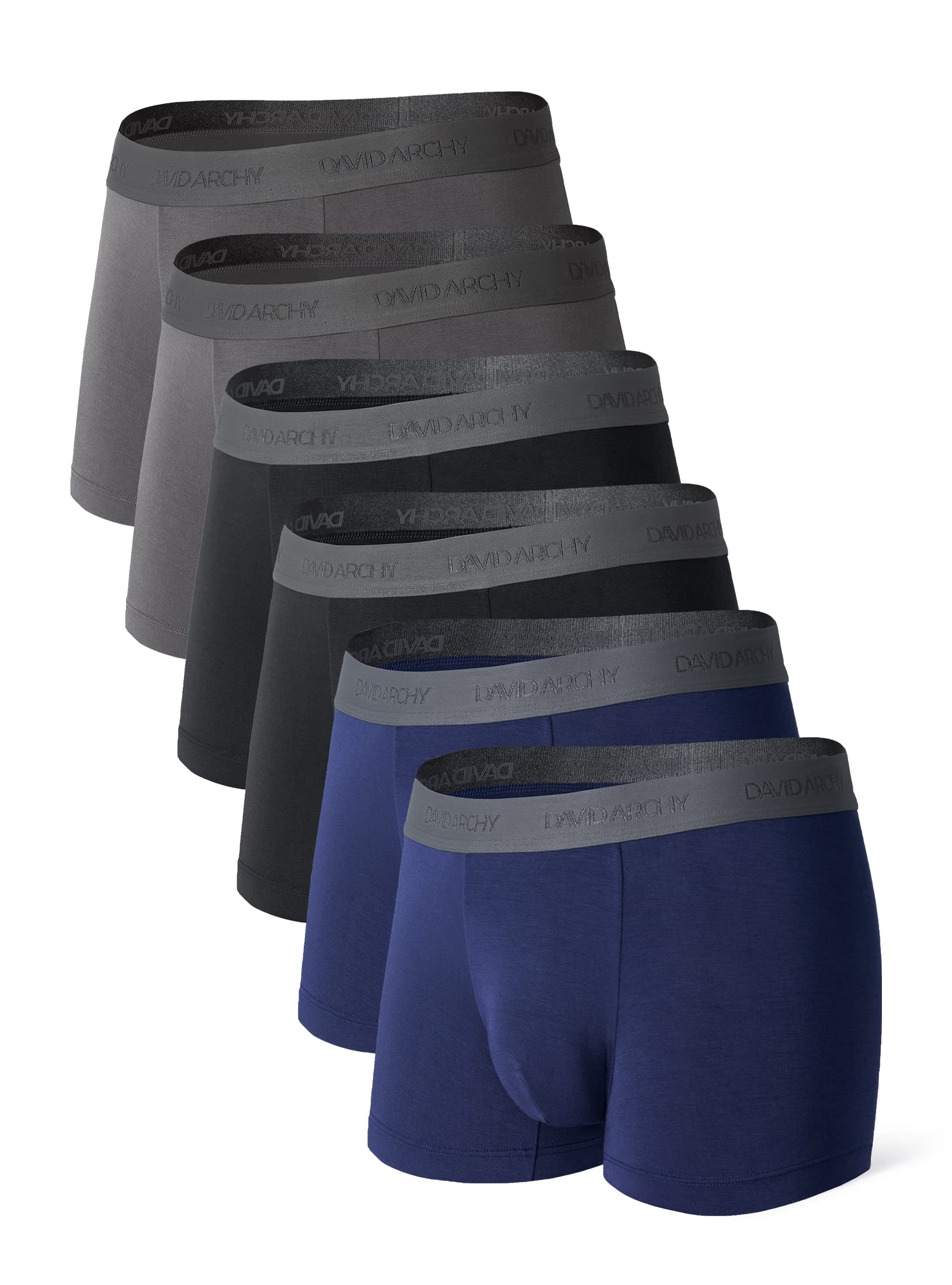 【送料無料】[DAVID ARCHY] ボクサーパンツ メンズ 前閉じ 竹繊維 ローライズ 大きいサイズ 蒸れない ..