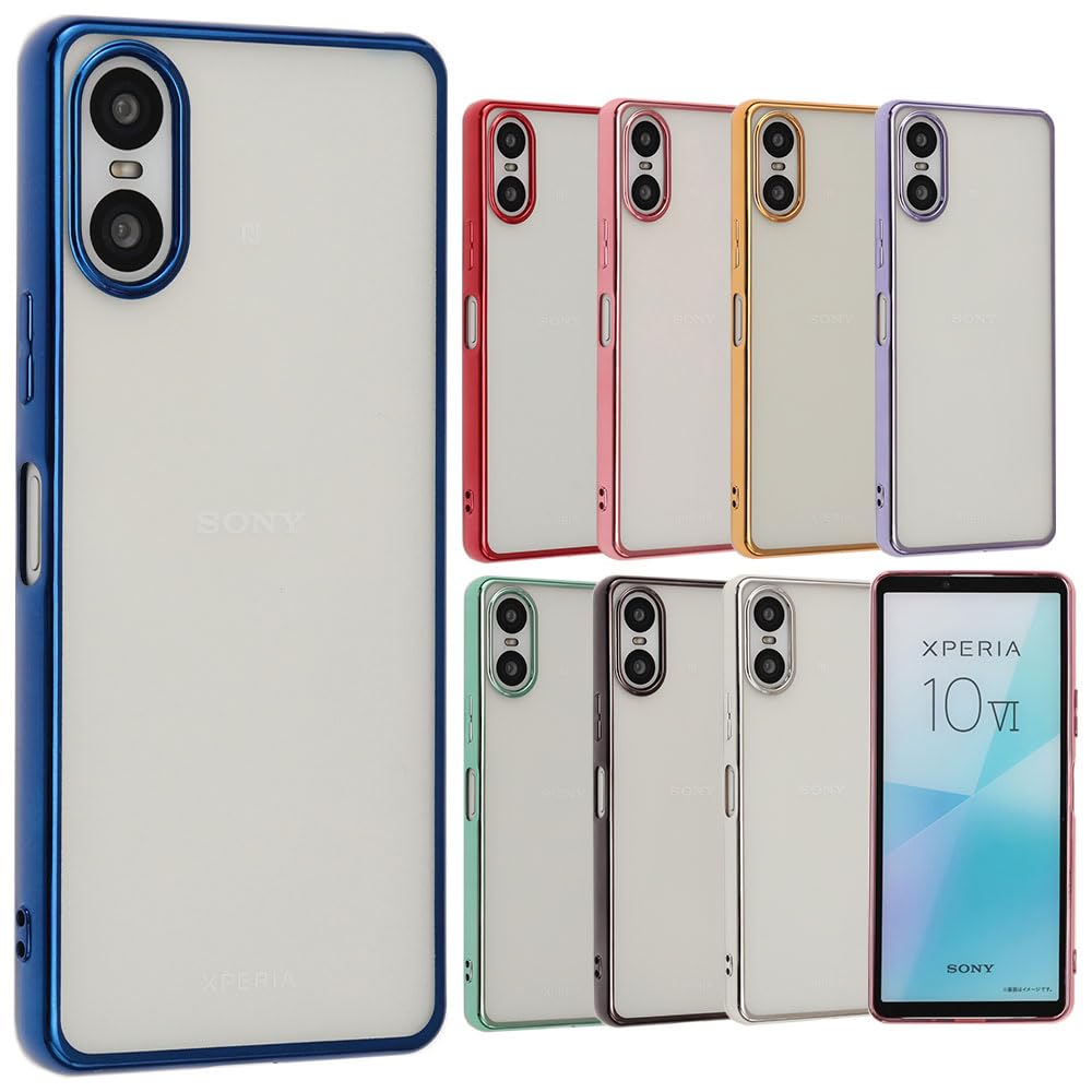 【送料無料】Xperia 10 VI ケース TPU color ソフトケース シンプル カラフル Xperia 10VI カバー クリアケース エクスペリア10マーク6 エクスペリア10VI エクスペディア ソニー スマホケース 携帯カバー 薄型 保護 耐衝撃 SO-52E SO5 色：ブルー、サイズ：Xperia 10 VI