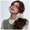 【送料無料】MISS MUMUヘアゴム 髪に優しい シュシュ 髪飾り 髪ゴム 跡がつかない リボン 高弾性 おしゃれ 大人 女性 小顔 可愛い 入学式 卒業式 韓国風 立体感 色:甘いレースです-Blue-edged lace1、サイズ:M