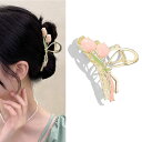 【送料無料】HAPVITAL ヘアクリップ ロマンチックなチューリップのスタイリングヘアクリップの花のヘアークリップ 髪留め ヘアアクセサリー レディース 幅広い年齢層の女性におすすめです 人気 韓国風 可愛い シンプル おしゃれ オフィス レディース 色:ピンク