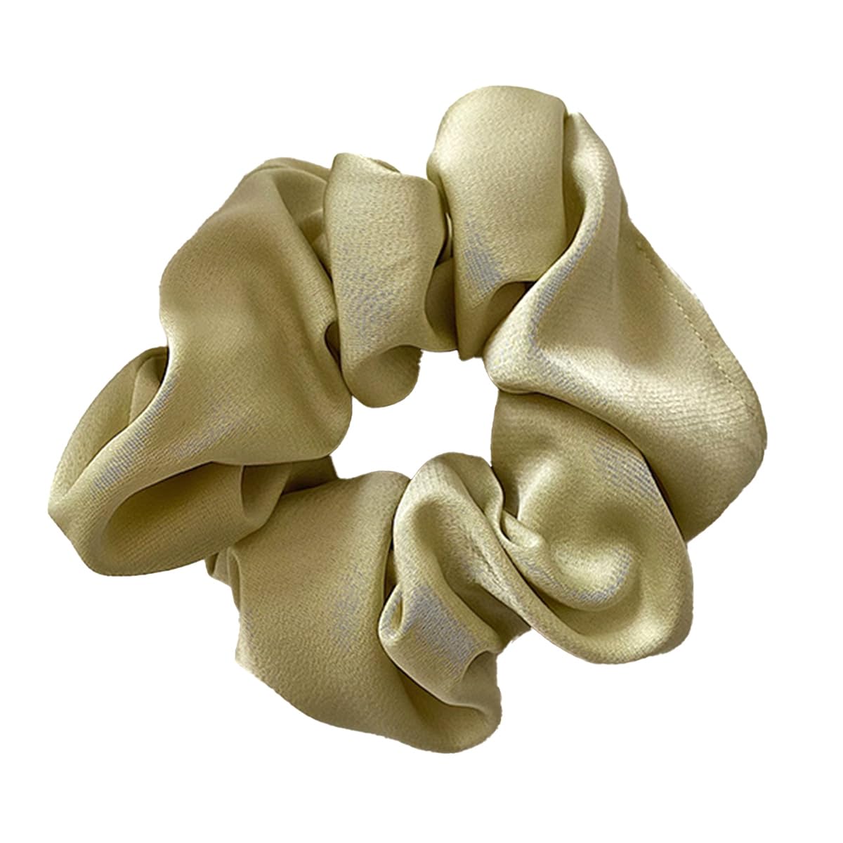 【送料無料】ベロア リボン ヘアアクセ ヘアゴム ヘアアレンジ ヘアセット 髪ゴム かわいい ポニーテール ヘアクリップ 結ぶ ゴム 髪留め 色：ライトグリーン（6個セット）、サイズ：ミディアム