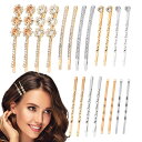 【送料無料】Matomtak ダイヤモンド アメピン ゴールド シルバー 髪 ピン セット 20本 髪束ね 前髪 ヘアアレンジ ヘアクリップ ゴールド シルバー...
