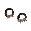 【送料無料】EZ PEACH ヘアゴム おしゃれ 大人 ヘアゴム お団子 飾りつき かわいい シンプル 輪ゴム 髪飾り 跡がつかない 髪ゴム ヘアアクセサリー ...