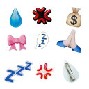 【送料無料】ヘアピン 絵文字ヘアピン 可愛い 前髪ピン 大流行 面白い ヘアアクセサリー8本入 色:8pc