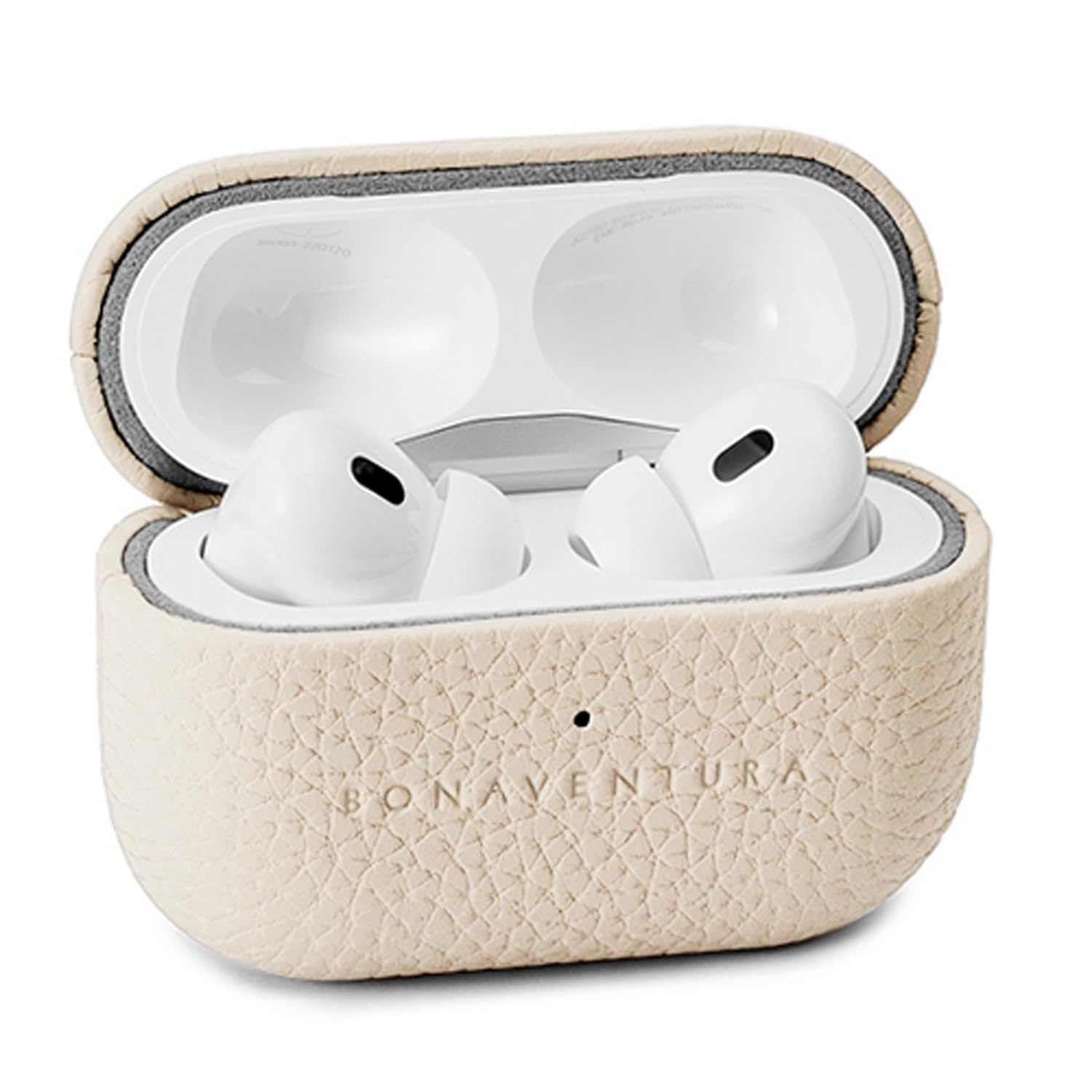 【送料無料】【BONAVENTURA】エアポッズプロ 2 ケース ボッタラートレザー (AirPods Pro 第2世代) 色：アイボリー