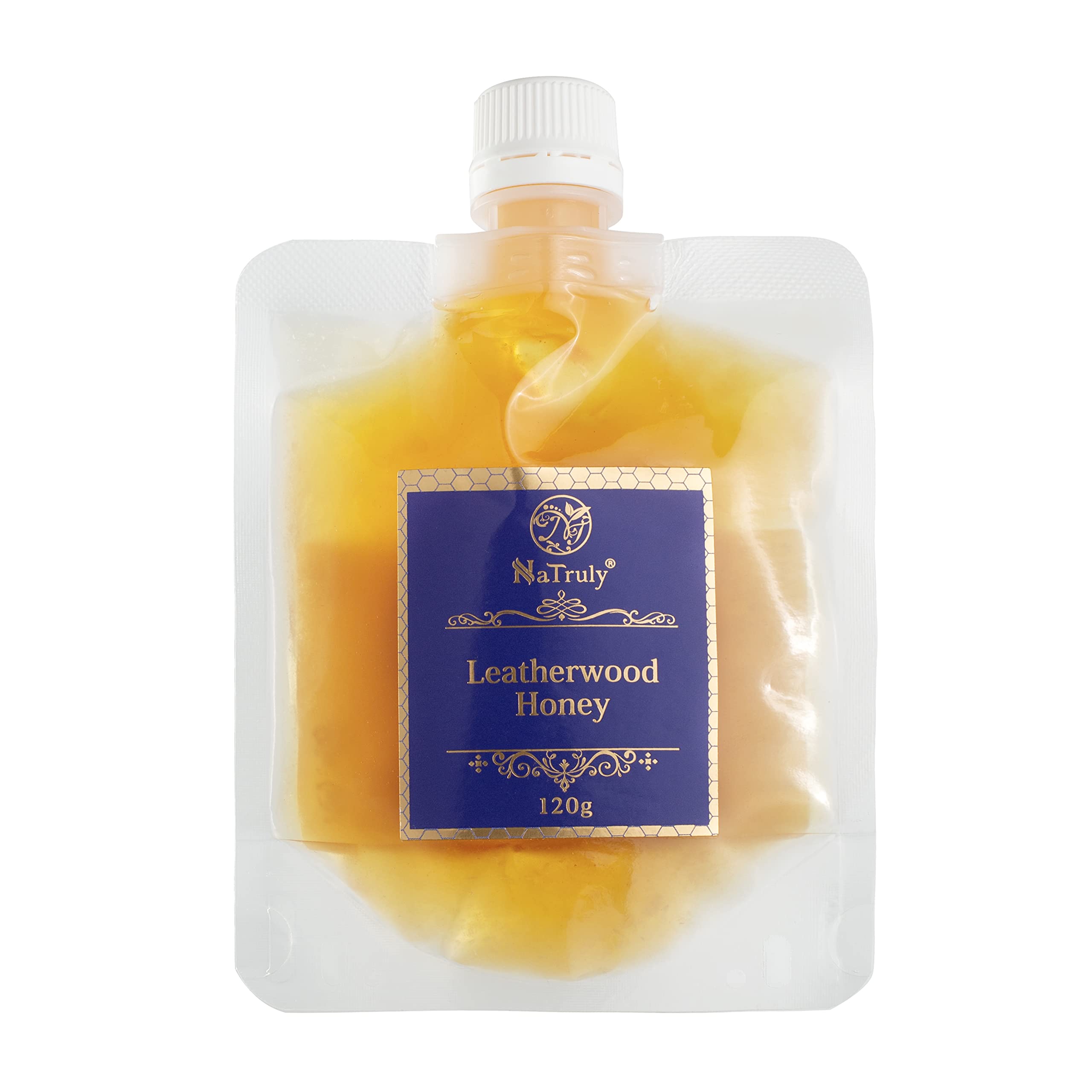 商品情報商品の説明主な仕様 【ナトゥリー 生はちみつ】代理店を通さず、現地の養蜂家から直輸入し、日本国内の自社工場にて充填（容器詰め）しています。巣箱と同じ温度で充填するため、栄養素が壊れず、自然そのままの風味豊かな非加熱の生はちみつをお楽しみいただけます。【レザーウッドハニーとは？】世界で一番空気が綺麗と言われるオーストラリア南端のタスマニア島のみに自生するレザーウッドの花から採れます。レザーウッドは、花が咲くまで70年、蜜が採れるまで樹齢100年以上かかると言われています。「食べる香水」の異名を持つほど、エレガントな香りで、一度食べると記憶に残るはちみつです。【商品特徴】原材料は天然蜂蜜のみ（混ぜ物一切なし）／蜜源：レザーウッドの花／レザーウッドの採蜜を許されているのは世界でたった5人。そのうちの一人、ロバート・チャールズ氏 ／非加熱の生はちみつ／100％純粋はちみつ／低GI食品／日本国内の自社工場で充填（容器詰め）／現地より直輸入で中間マージンカット／軽量で割れない／携帯に便利／スプーン不要／ゴミ捨てが簡単【商品概要】名称：はちみつ／原材料：天然蜂蜜（オーストラリア）／賞味期限：製造日より5年／内容量：120g（パウチ）／保存方法：高温多湿、直射日光を避けて常温保存／使用上の注意：1歳未満の乳児には与えないでください。／天然のはちみつですので採蜜時期や気象条件、地域などによって、蜂蜜の味や色が異なる場合がございます。無添加・着色をしていない証明です。天然ならではの自然の変化をお楽しみいただければと思います。／天然のはちみつは、急激な温度変化や振動などで結晶化（固まる）しやすくなりますが、品質には問題ありません。結晶化したはちみつは、40〜50度で湯せんすることで溶かすことができます。【栄養成分表示(100g当たり)】エネルギー 334kcal、たんぱく質 0.3g、脂質 0g、炭水化物 82.1g（糖質 82.1g、食物繊維 0g）、食塩相当量 0.035g