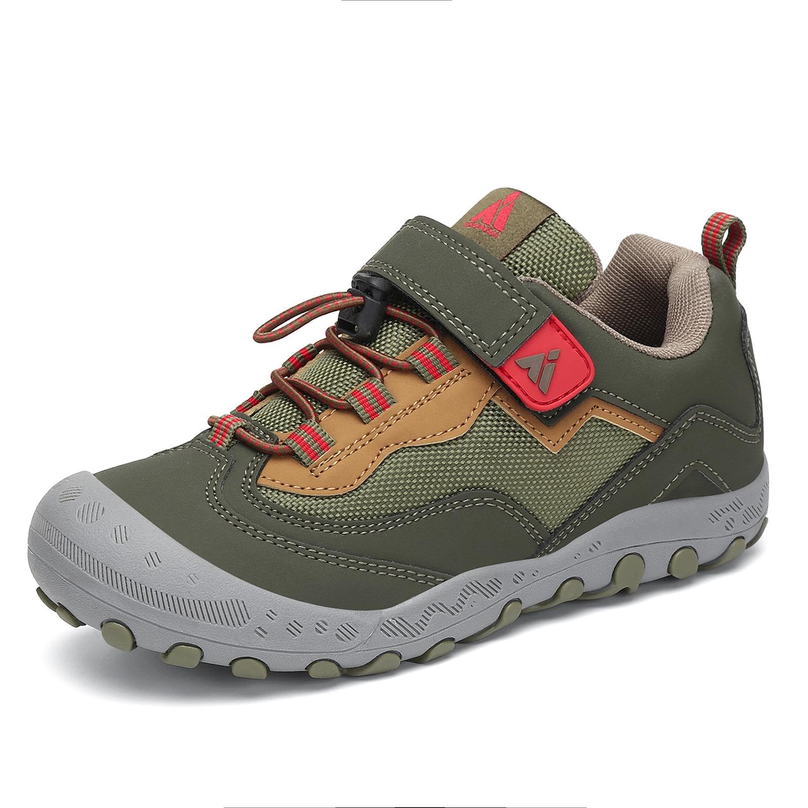 【送料無料】[Mishansha] スニーカー キッズ トレッキングシューズ つま先ガード キャンプ 遠足 ハイキ..