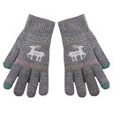 【送料無料】WHITE FANG(ホワイトファング) ニット 手袋 グローブ 防寒 秋冬 おしゃれ トナカイ カジュアル レディース NT056 色:04:グレ...