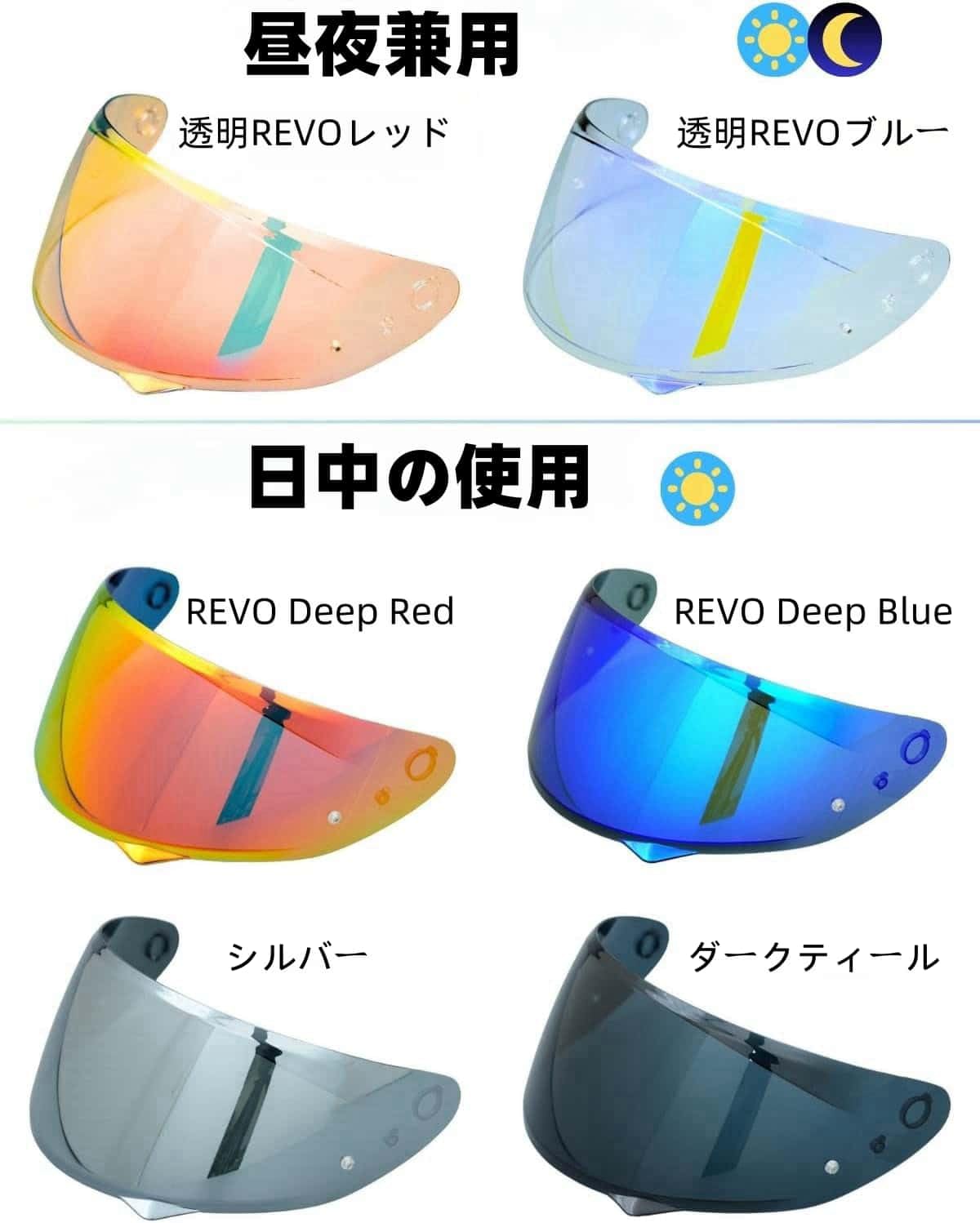 【送料無料】Wayocfei バイク ヘルメット シールド ミラーシールド 【適合：HJC C1...