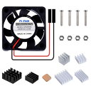 GeeekPi Raspberry Pi 4ファン、Raspberry Pi冷却ファン30x30x7mm DC 5VブラシレスCPU冷却ファン、7個のRaspberry Piヒートシンク付き、Raspberry Pi 4モデルB / 3B + / Pi 3 / Retroflag NESPI CASE Plus(1パック)に最適…