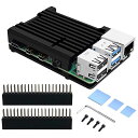 GeeekPi Raspberry Pi 4 ケース、Raspberry Pi 4B 用パッシブ冷却/熱放散ヒートシンク付き Raspberry Pi CNC アーマーケース