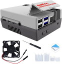 GeeekPi レトロゲームNes4PiケースRaspberry Pi 4ケースファン付きRaspberry Pi冷却ファンRaspberry PiヒートシンクRaspberry Pi 4モデルBと互換性あり (Nes4Piケース)