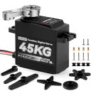 45KG サーボモーターステアリング 高トルク RC用:Smraza HV 8.4V コアレス 防水 デジタルサーボ フルメタルギア付き RC 1/10 1/8 車 トラック クローラー/ロボット/ボート 25T サーボホーン (270°) に対応