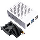 GeeekPi ABS ケース Raspberry Pi 5 用、Armor Lite V5 アクティブ クーラー付き Raspberry Pi 5 ケース、Raspberry Pi 5 4GB/8GB 用、公式 Raspberry Pi 5 アクティブ クーラーをサポート (ホワイト)