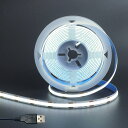 【送料無料】クリアヒル(Clearhill)5V USB COB LEDストリップライト 1M 昼白色 6500K 320LEDs/M 幅8mm 高密度8W/M...