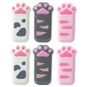 【送料無料】KOYOKOMA 6個セット 修正テープ 肉球 ネコ 猫グッズ 黒猫 白猫 かわいい 文房具 プレゼント ギフト クリア 透明 文具 スリム コンパ...