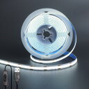 【送料無料】クリアヒル(Clearhill)5V USB COB LEDストリップライト(スイッチ付き) 5M 昼白色 6500K 幅8mm 高密度 320LE...