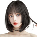 【送料無料】BARSDAR ウィッグ ボブ ショート レディース かつら Bob wig フルウィッグ 耐熱 自然 小劾果 原宿 ロリータ 女性用 かつら ぱっつん かわいい 黒茶色