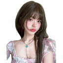 【送料無料】BARSDAR ウィッグ ストレート ロング お姫カット かつら フルウィッグ 自然 ぱっつん 小顔 人気 耐熱 wig 原宿系 ファッション ネット/櫛付き クールブラウン