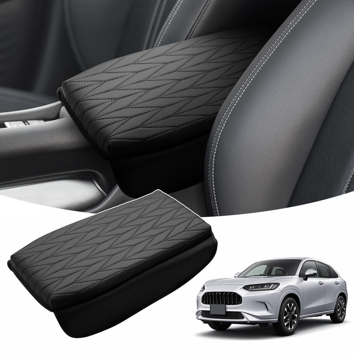 【送料無料】LIMSTYLE ホンダ 新型 ZR-V RZ系 アームレストカバー アームレストクッション zr v アームレストパッド コンソールボックス保護 zrv RZ1/2/3/4/5/6型 肘掛け 肘置き コンソールカバー R5.4〜現行 アクセサリー カスタマパーツ ドレスアップ 傷防止 汚れ防止