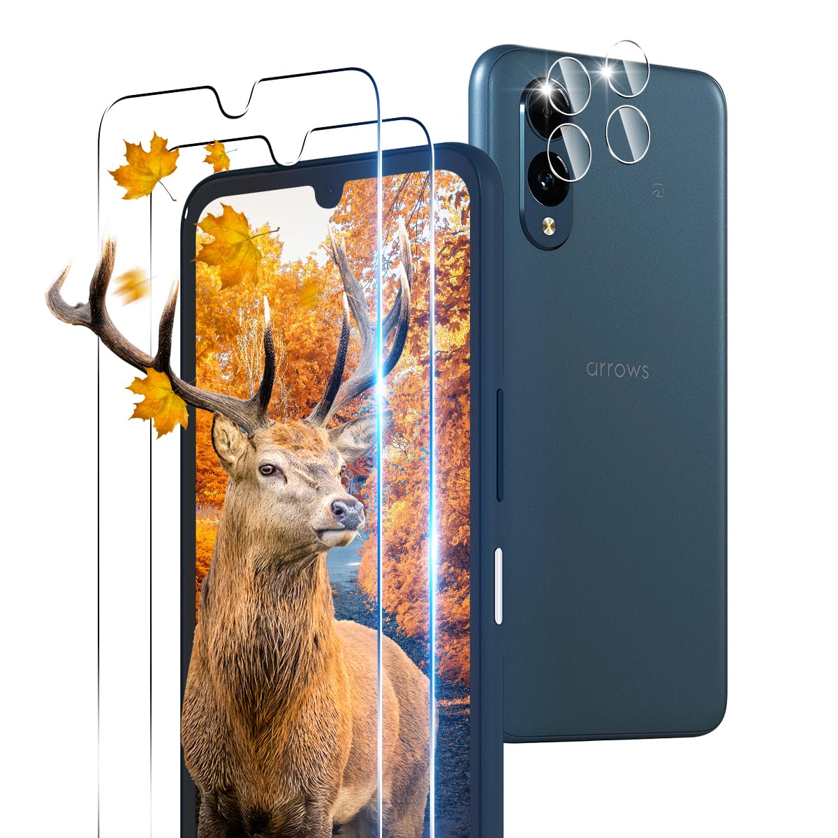 【送料無料】【2+2枚セット】 用 Arrow We2 / F-52E / FCG02 ガラスフィル ...