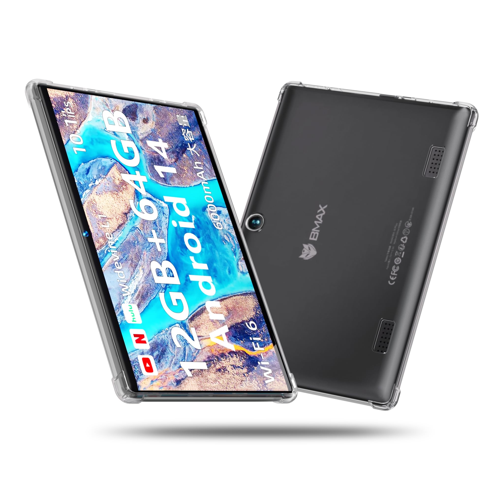 【送料無料】【YXHH】For BMAX I9Plus 耐衝撃 ケース 薄型 衝撃吸収 耐衝撃 柔らかい手触り BMAX I9Plus 専用 カバー 米軍MIL規格 クリア 衝撃吸収ポケット内蔵 TPU ケース(クリア)