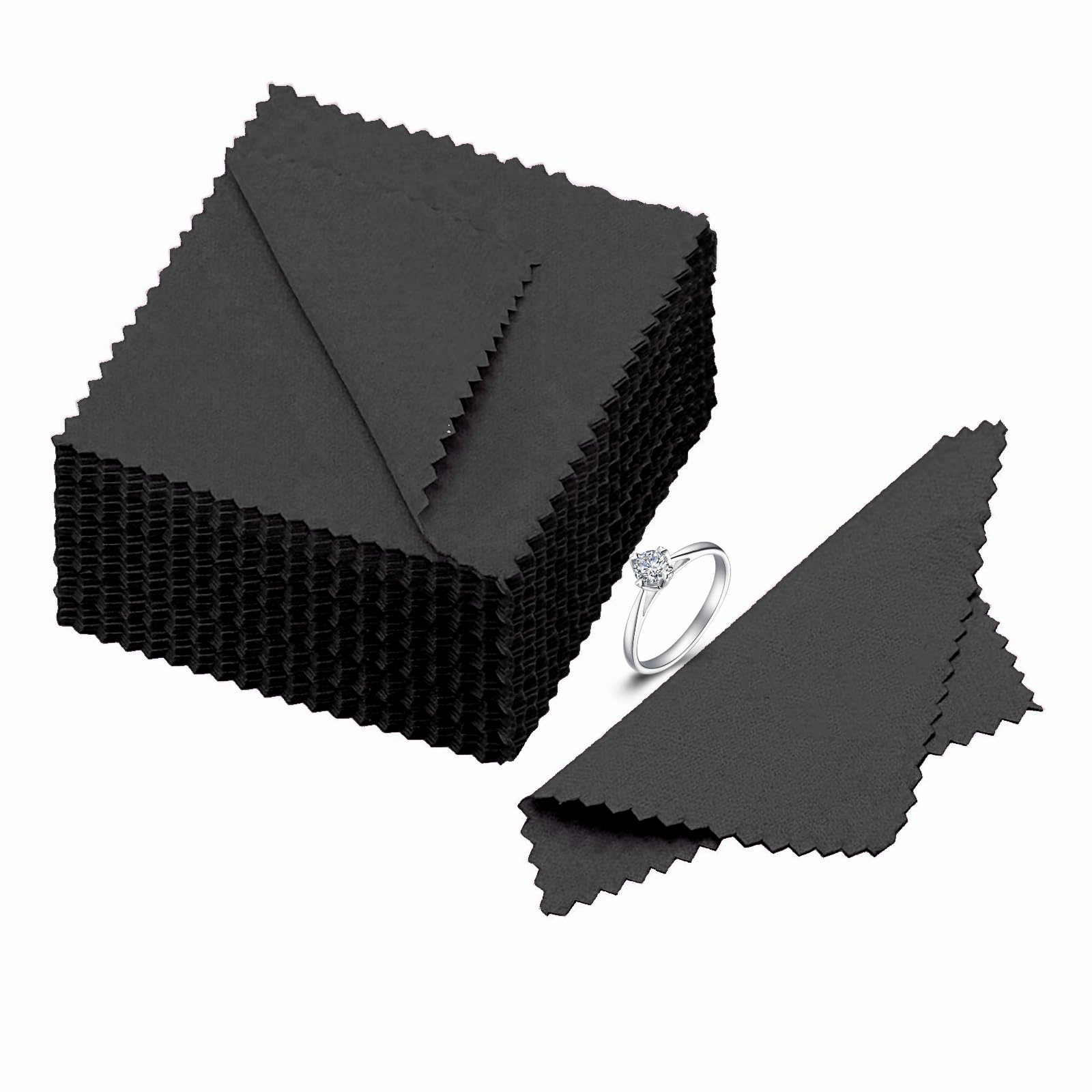 【送料無料】YFFSFDC 銀みがきクロス 8cm×8cm (50枚入り)大判 高性能シルバークロス 金属磨きクロス シ..