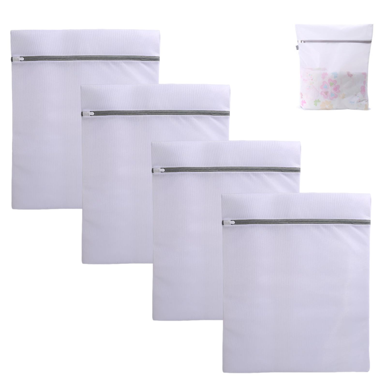 【送料無料】Exgox 洗濯ネット ランドリーネットバッグ 角型 細かい網目 メッシュ 洗濯袋 洗濯用 洗剤ネット 丈夫 家用 旅行収納 衣類損傷防止 絡み防ぎ...