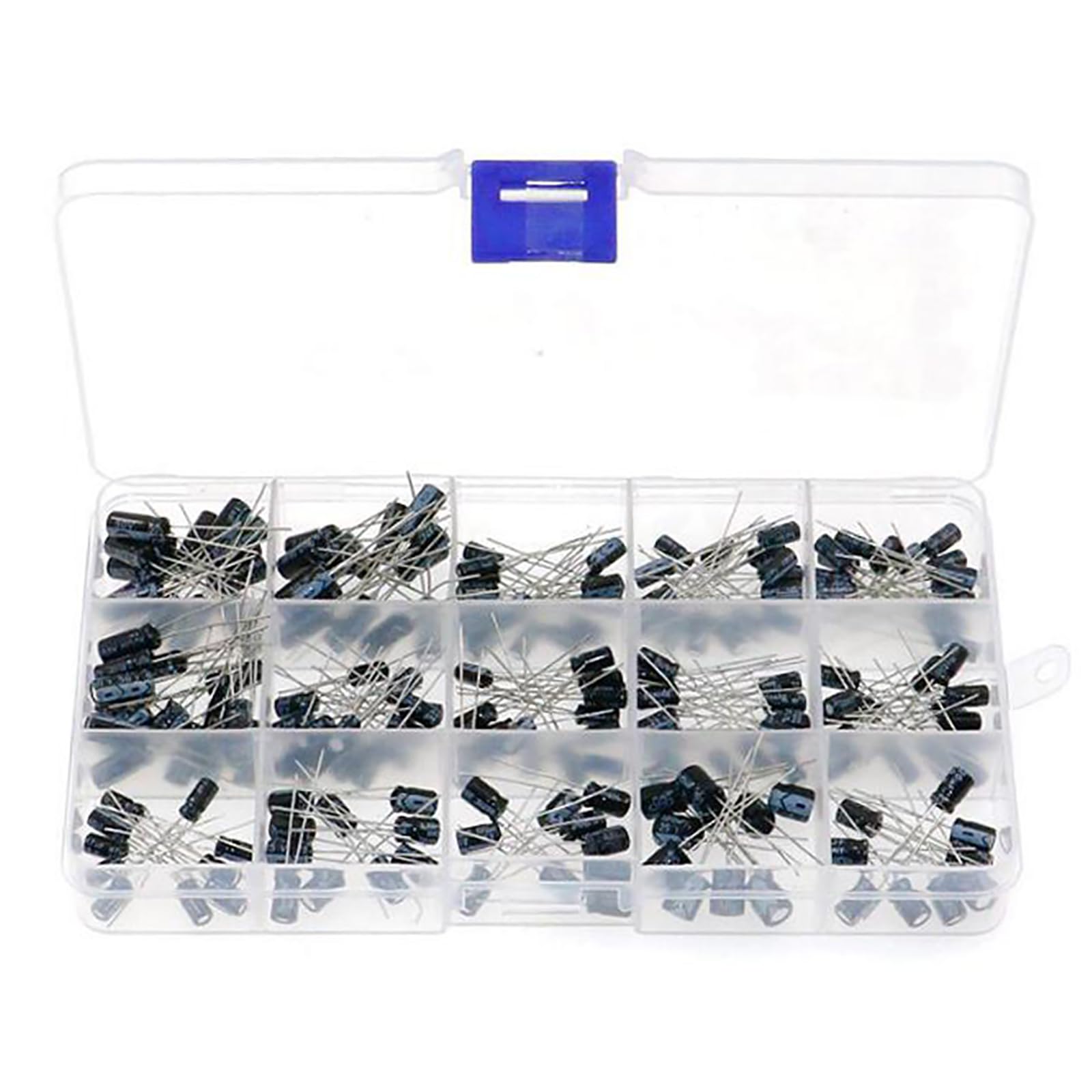 【送料無料】YFFSFDC 電解コンデンサ 15種類 200個入り 電子部品バッグ 0.1uF - 1000uf 電子工作基本部..