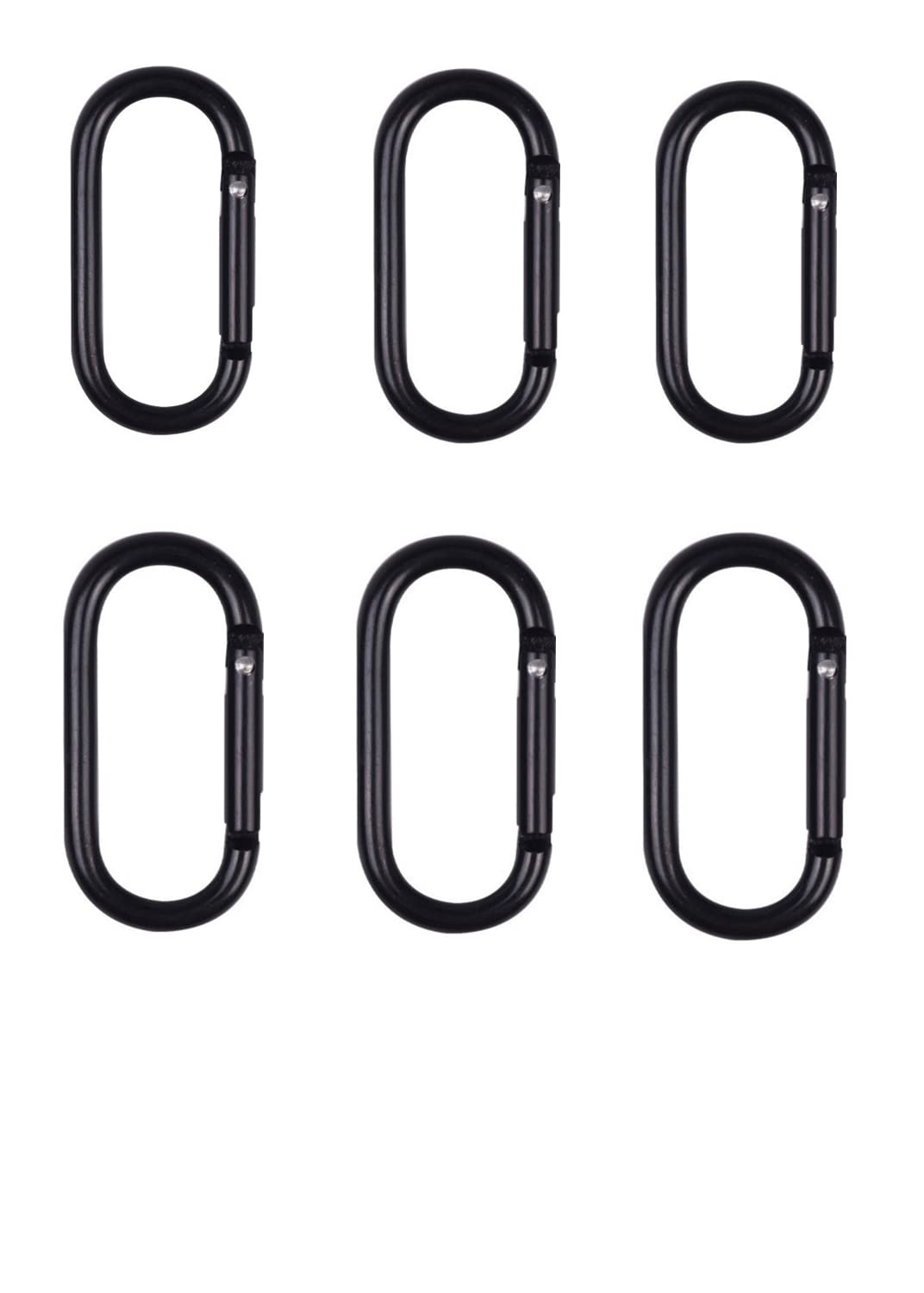 【送料無料】6個 カラビナ 小型 Oリング (幅24mm×長さ50mm) 強力 スプリングフック 耐久性強 キーホルダー 生活雑貨 盗難防止 紛失防止 アウトド...
