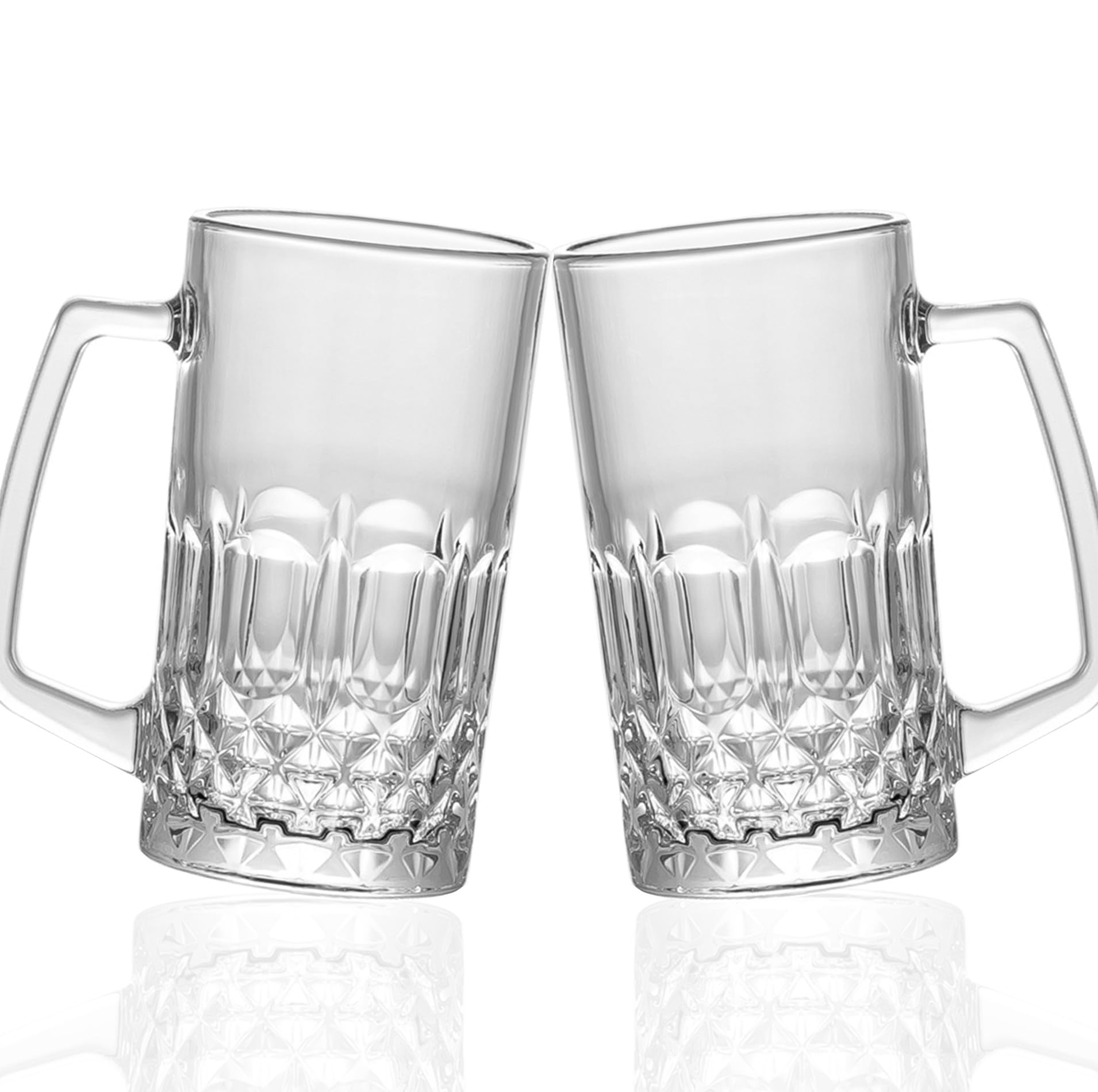 【送料無料】Desirable ビールジョッキ 2個セット 500ml 耐熱ガラス お湯割りも 食洗機対応 肉厚 耐冷 耐熱 ハイボール ジョッキグラス 大 ビールグラス メガ おしゃれ 電子レンジ