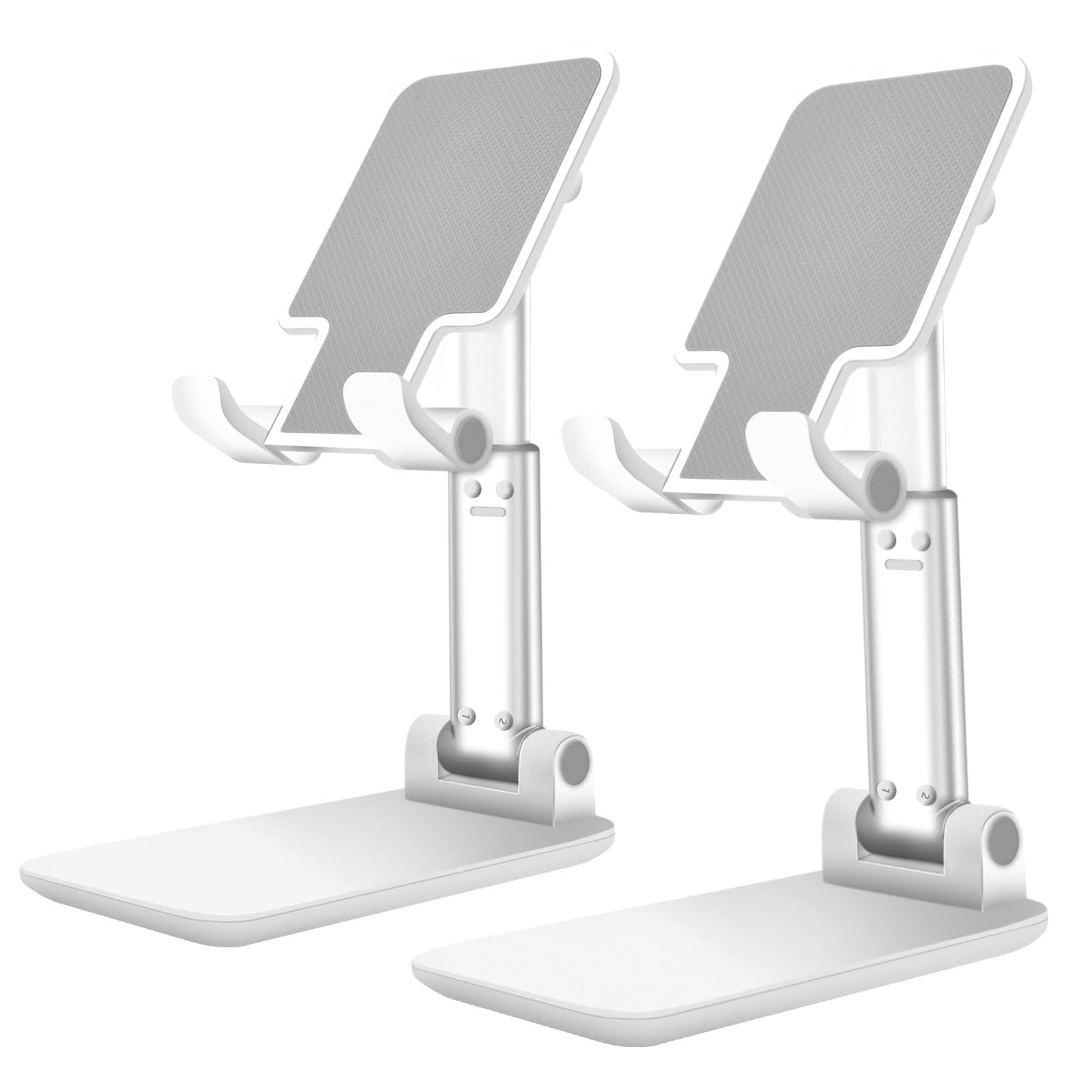 【送料無料】スマホスタンド 卓上 スタンド ホルダー 高度調整可能 スマホ スタンド おりたたみ 滑り止め 携帯 スタンド For iPhone/ipad/Switch/Samsung/Sony/Nexus/Kindle/Android(ホワイト) 2個セット