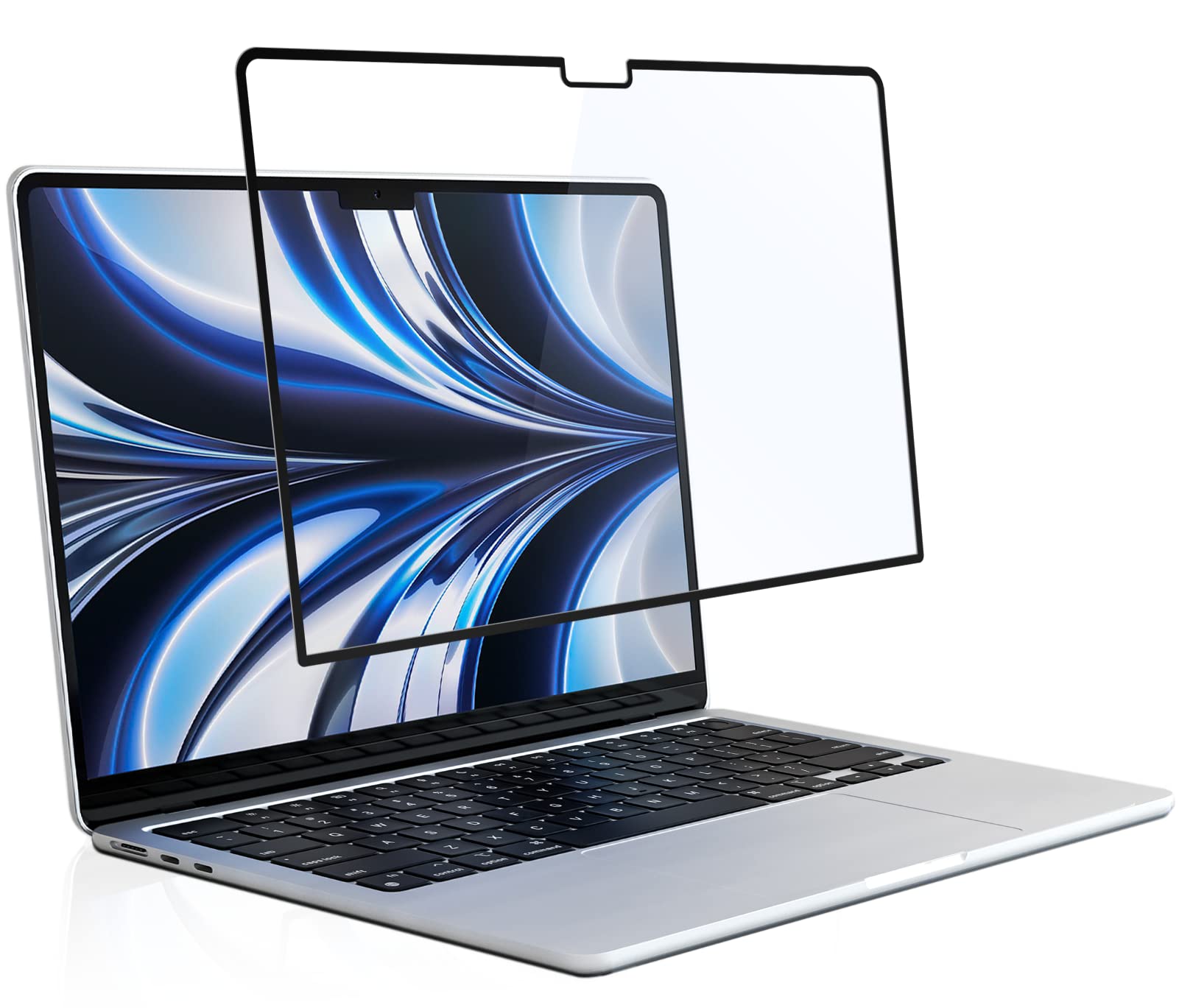 【送料無料】MacBook Air 13.6/13 チップモデル(2022-2025、M2、M3、M4) 用 ブルーライトカット フィルム 着脱式 MacBook Air 13.6 液晶 保護フィルム アンチグレア 反射防止 指紋防止 見やすく目に優しい フィルム 粘着式 繰り返し 脱着可能