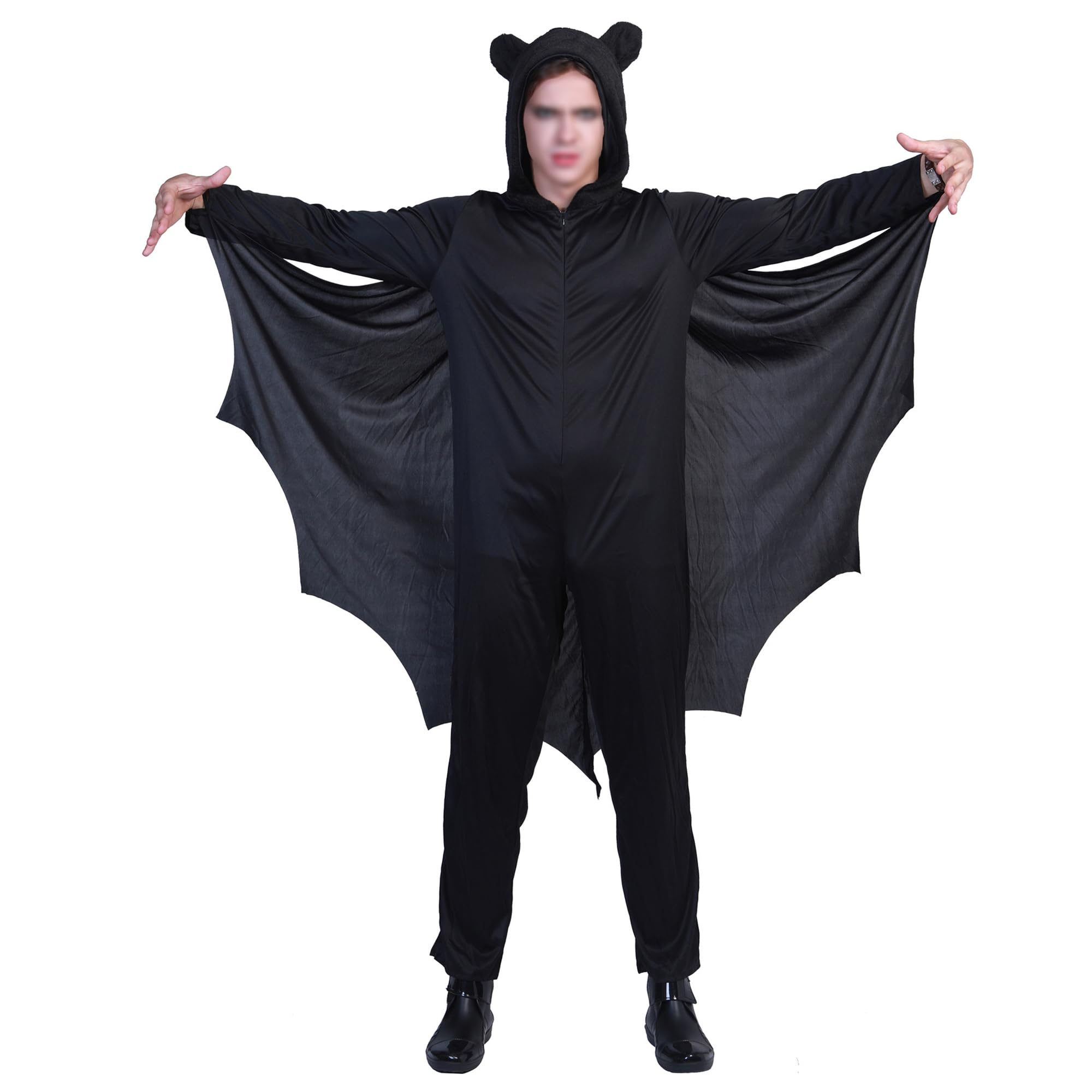 【送料無料】[DERAYEE] ハロウィン コウモリの衣装 コスチューム ヴァンパイア 子供服 仮装 変装 帽子付き イベント パーティー 手袋付き 演出服 Halloween (XL)